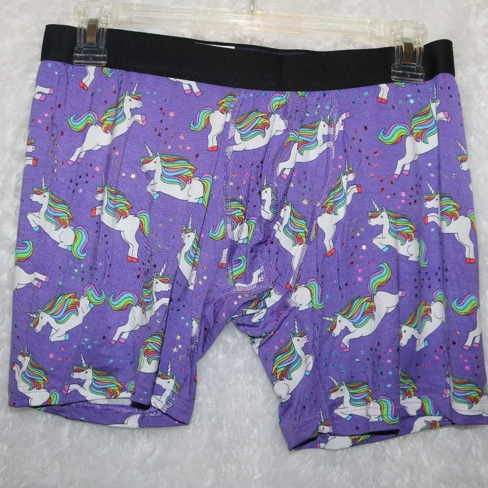 MeUndies men's boxer briefs unicorns large NEW